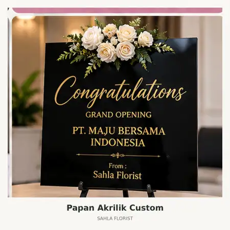 Papan Bunga Akrilik Wonokromo